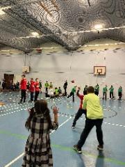 DodgeballOn 28th November, we participated in the NWLSSP dodgeball performance competition at Ibstock Community College