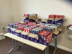 Donations & wrappingA huge thank you to everyone who has made kind donations of selection boxes for our pupils and to all the parents and carers who came in to wrap them ready for Santa's Grotto